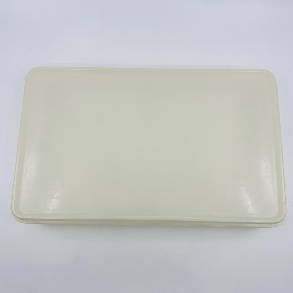 Tupperware Cheese & Cracker Container Rectangular Clear Set Kitchenware Storage - Picture 7 of 12